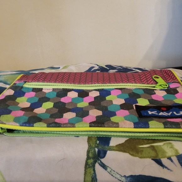 KAVU Colorful Hexagon Clutch with Neon Accents - Picture 1 of 3